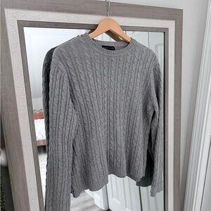 Gray Cable Knit Sweater